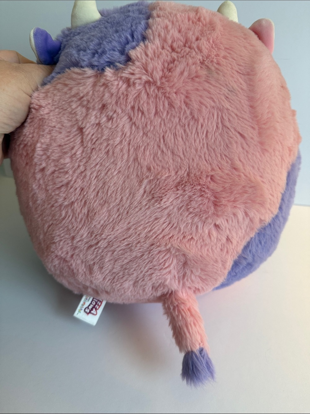 Squishmallows FuzzAMallows Patty the Cow Plush Pink Purple Fuzzy Stuffed Animal - Picture 3 of 5